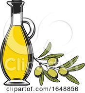 Poster, Art Print Of Green Olive And Oil Design
