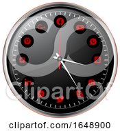 Black Social Media Icon Clock