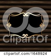 Poster, Art Print Of Decorative Blank Frame On An Old Wood Background
