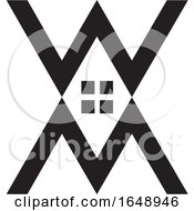 Poster, Art Print Of Black And White M W Letter Design