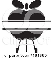 Poster, Art Print Of Black And White Apple Bbq Grill Icon