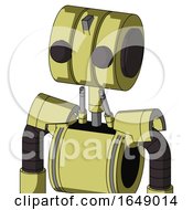 Yellow Robot With Multi Toroid Head And Two Eyes