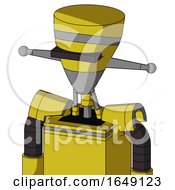 Poster, Art Print Of Yellow Droid With Vase Head And Black Visor Cyclops