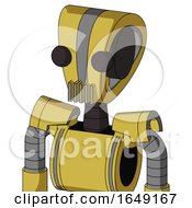 Poster, Art Print Of Yellow Droid With Droid Head And Vent Mouth And Two Eyes