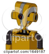 Poster, Art Print Of Yellow Droid With Droid Head And Black Cyclops Eye