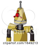 Poster, Art Print Of Yellow Droid With Cone Head And Cyclops Compound Eyes And Single Antenna