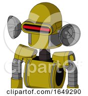 Yellow Automaton With Dome Head And Visor Eye by Leo Blanchette