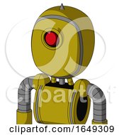 Yellow Automaton With Bubble Head And Cyclops Eye And Spike Tip