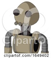 Poster, Art Print Of Tan Robot With Rounded Head And Pipes Mouth And Two Eyes