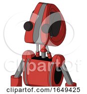 Poster, Art Print Of Tomato-Red Droid With Droid Head And Two Eyes