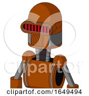 Redish Orange Mech With Dome Head And Speakers Mouth And Visor Eye