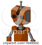 Redish Orange Mech With Mechanical Head And Vent Mouth And Three Eyed And Single Antenna