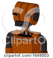 Redish Orange Mech With Multi Toroid Head And Keyboard Mouth And Angry Eyes