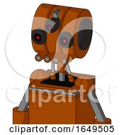 Redish Orange Mech With Multi Toroid Head And Pipes Mouth And Three Eyed