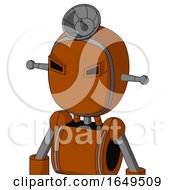 Redish Orange Mech With Bubble Head And Angry Eyes And Radar Dish Hat