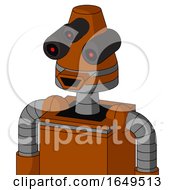 Redish Orange Mech With Cone Head And Happy Mouth And Three Eyed