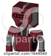 Poster, Art Print Of Red Droid With Mechanical Head And Speakers Mouth And Visor Eye
