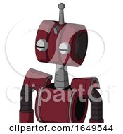 Poster, Art Print Of Red Droid With Multi-Toroid Head And Two Eyes And Single Antenna