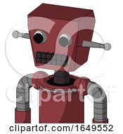 Poster, Art Print Of Red Mech With Box Head And Keyboard Mouth And Two Eyes
