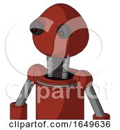 Poster, Art Print Of Red Automaton With Rounded Head And Red Eyed