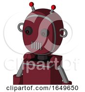 Poster, Art Print Of Red Droid With Bubble Head And Vent Mouth And Red Eyed And Double Led Antenna