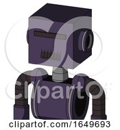 Purple Mech With Box Head And Dark Tooth Mouth And Black Visor Cyclops