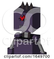 Purple Mech With Box Head And Vent Mouth And Angry Cyclops Eye And Three Dark Spikes