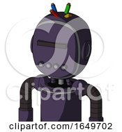 Purple Mech With Bubble Head And Pipes Mouth And Black Visor Cyclops And Wire Hair