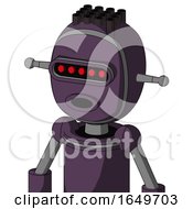 Purple Mech With Bubble Head And Round Mouth And Visor Eye And Pipe Hair