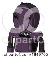 Purple Mech With Bubble Head And Vent Mouth And Angry Eyes And Three Dark Spikes
