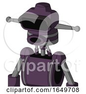 Purple Mech With Cone Head And Round Mouth And Black Visor Eye