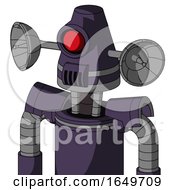 Purple Mech With Cone Head And Speakers Mouth And Cyclops Eye