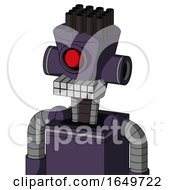 Purple Mech With Cylinder Conic Head And Keyboard Mouth And Cyclops Eye And Pipe Hair