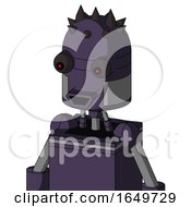 Purple Mech With Dome Head And Happy Mouth And Red Eyed And Three Dark Spikes