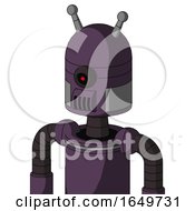Purple Mech With Dome Head And Speakers Mouth And Black Cyclops Eye And Double Antenna