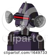 Purple Mech With Droid Head And Pipes Mouth And Visor Eye And Spike Tip