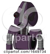 Purple Mech With Droid Head And Round Mouth And Red Eyed