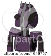 Purple Mech With Droid Head And Two Eyes And Three Spiked