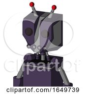 Purple Mech With Mechanical Head And Pipes Mouth And Two Eyes And Double Led Antenna