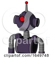 Purple Mech With Rounded Head And Sad Mouth And Cyclops Eye And Single Led Antenna