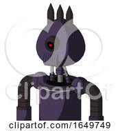 Purple Mech With Rounded Head And Speakers Mouth And Black Cyclops Eye And Three Dark Spikes