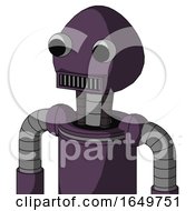 Purple Mech With Rounded Head And Square Mouth And Two Eyes