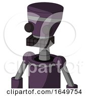 Purple Mech With Vase Head And Keyboard Mouth And Two Eyes