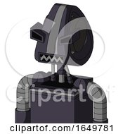 Purple Robot With Droid Head And Square Mouth And Angry Eyes
