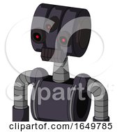 Purple Robot With Multi Toroid Head And Dark Tooth Mouth And Three Eyed