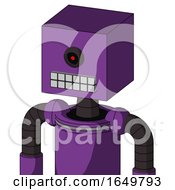 Purple Automaton With Box Head And Keyboard Mouth And Black Cyclops Eye