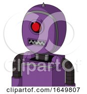 Purple Automaton With Bubble Head And Square Mouth And Cyclops Eye And Spike Tip