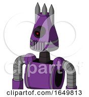 Purple Automaton With Cone Head And Vent Mouth And Black Cyclops Eye And Three Spiked