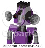 Purple Automaton With Droid Head And Sad Mouth And Three Eyed And Pipe Hair