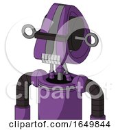 Purple Automaton With Droid Head And Teeth Mouth And Black Visor Cyclops